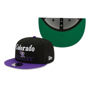 Colorado Rockies Black Two Tone Retro 9FIFTY Snapback Hat