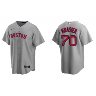 Men's Boston Red Sox Ryan Brasier Gray Replica Road Jersey