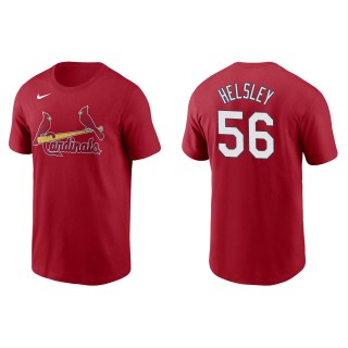 Ryan Helsley Men's St. Louis Cardinals Yadier Molina Red Name & Number T-Shirt