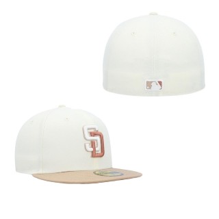 San Diego Padres Cream Chrome Camel Rust Undervisor 59FIFTY Fitted Hat