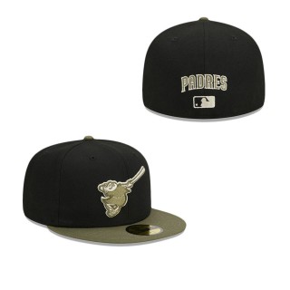 San Diego Padres Khaki Green Fitted Hat