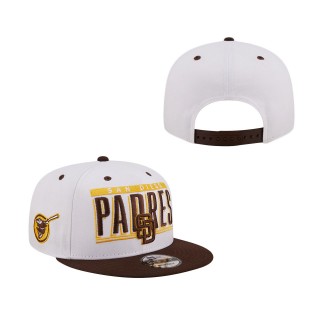San Diego Padres Retro Title 9FIFTY Snapback Hat White Brown