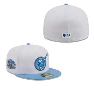 San Diego Padres White Sky Fitted Hat