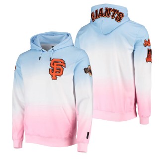 Men's San Francisco Giants Blue Pink Ombre Pullover Hoodie