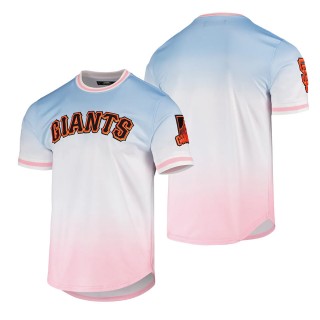 Men's San Francisco Giants Blue Pink Ombre T-Shirt