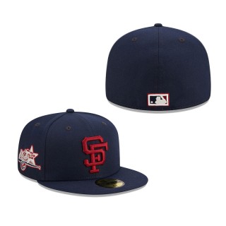 San Francisco Giants Cooperstown Collection 1961 All-Stars Game Patch 59FIFTY Fitted Hat Navy