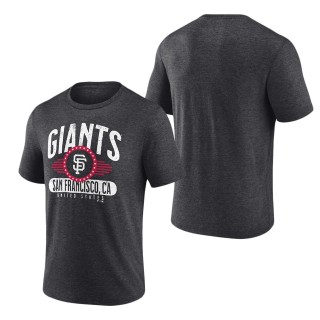 Men's San Francisco Giants Heathered Charcoal Badge of Honor Tri-Blend T-Shirt