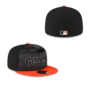 San Francisco Giants Just Caps Black Satin 59FIFTY Fitted Hat