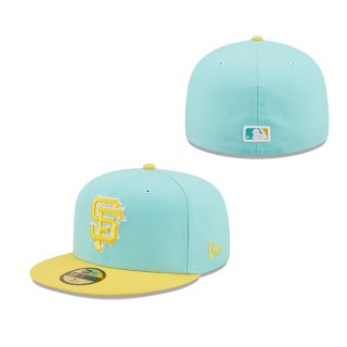 Men's San Francisco Giants Turquoise Yellow Spring Color Pack Two-Tone 59FIFTY Fitted Hat