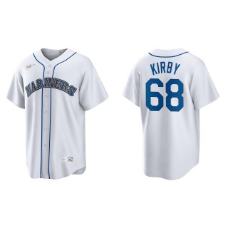 Men's Seattle Mariners George Kirby White Cooperstown Collection Home Jersey