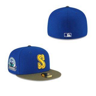 Seattle Mariners Just Caps Dark Forest Visor Fitted Hat