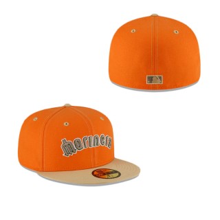 Seattle Mariners Just Caps Orange Popsicle Fitted Hat