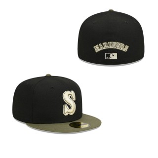 Seattle Mariners Khaki Green Fitted Hat