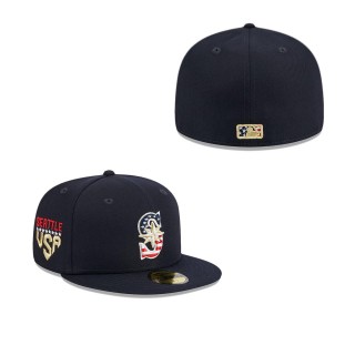 Seattle Mariners Navy 2023 Fourth of July 59FIFTY Fitted Hat