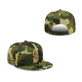 Seattle Mariners New Era Camo 2022 Armed Forces Day 9FIFTY Snapback Adjustable Hat