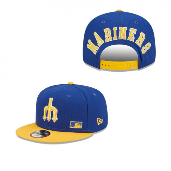 Men's Seattle Mariners Royal Gold Flawless 9FIFTY Snapback Hat