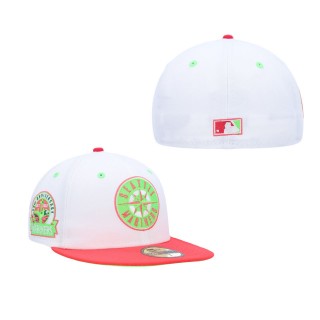 Men's Seattle Mariners White Coral 30th Anniversary Strawberry Lolli 59FIFTY Fitted Hat