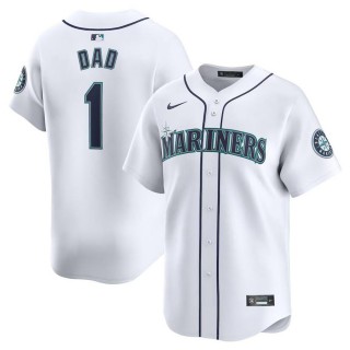 Seattle Mariners White #1 Dad Home Limited Jersey