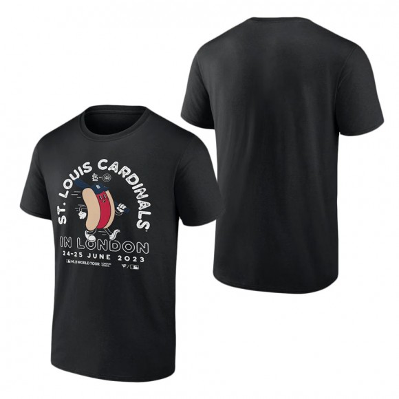 St. Louis Cardinals Black 2023 MLB World Tour London Series City Dog T-Shirt