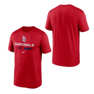 Men's St. Louis Cardinals Red 2022 Postseason Authentic Collection Dugout T-Shirt
