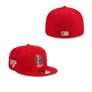St. Louis Cardinals Red 2023 Fourth of July 59FIFTY Fitted Hat