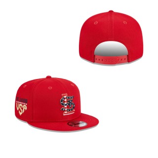 St. Louis Cardinals Red 2023 Fourth of July 9FIFTY Snapback Adjustable Hat