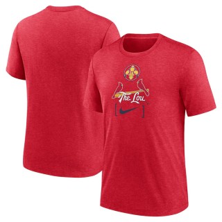 St. Louis Cardinals Red 2024 City Connect Tri-Blend T-Shirt