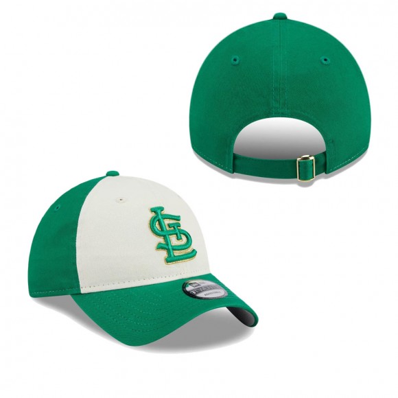St. Louis Cardinals White Green 2024 St. Patrick's Day 9TWENTY Adjustable Hat