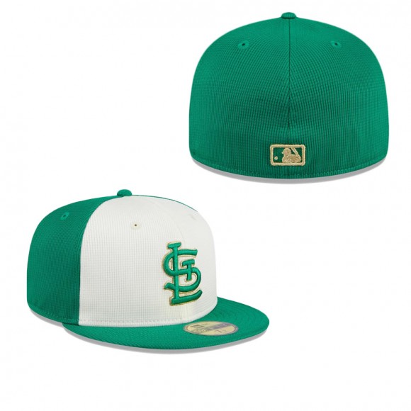 St. Louis Cardinals White Green 2024 St. Patrick's Day 59FIFTY Fitted Hat