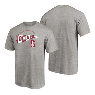 Stanford Cardinal 2021 NCAA Men's Baseball College World Series Bound Homer T-Shirt Heather Gray