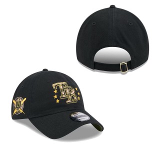 Tampa Bay Rays Black 2024 Armed Forces Day 9TWENTY Adjustable Hat