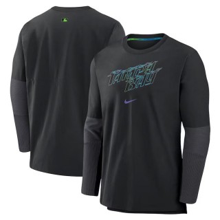 Tampa Bay Rays Black 2024 City Connect Authentic Collection Player Pullover Sweatshirt