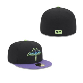 Tampa Bay Rays Black 2024 City Connect 59FIFTY Fitted Hat
