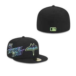 Tampa Bay Rays Black 2024 City Connect Icon 59FIFTY Fitted Hat