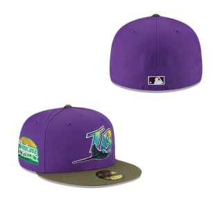 Tampa Bay Rays Just Caps Dark Forest Visor Fitted Hat