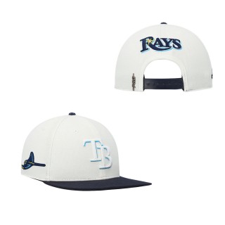 Men's Tampa Bay Rays Pro Standard White Logo Snapback Hat