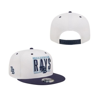 Tampa Bay Rays Retro Title 9FIFTY Snapback Hat White Navy