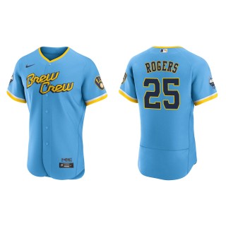 Men's Milwaukee Brewers Taylor Rogers Powder Blue 2022 City Connect Authentic Jersey