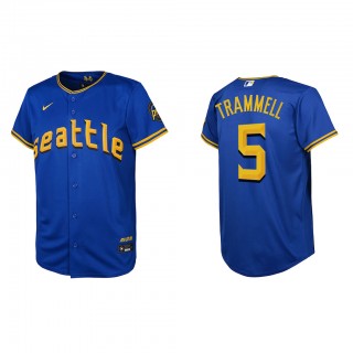 Taylor Trammell Youth Seattle Mariners Royal 2023 City Connect Replica Jersey