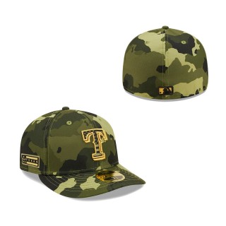 Texas Rangers New Era Camo 2022 Armed Forces Day Low Profile 59FIFTY Hat