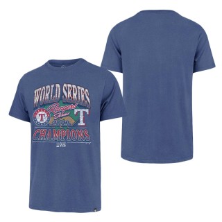 Texas Rangers Royal 2023 World Series Champions Playoff Franklin T-Shirt