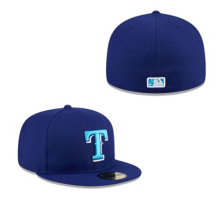 Texas Rangers Royal 2024 Father's Day 59FIFTY Fitted Hat