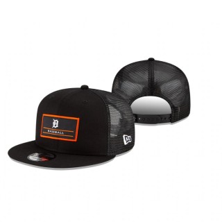 Detroit Tigers Black Deck Trucker 9FIFTY Snapback Hat