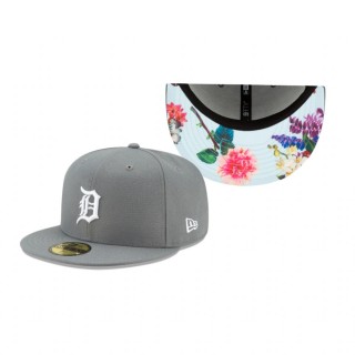 Tigers Gray Floral Undervisor 59FIFTY Fitted Hat
