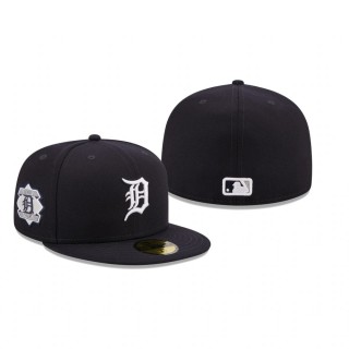 Detroit Tigers Navy Logo Side 59FIFTY Fitted Hat