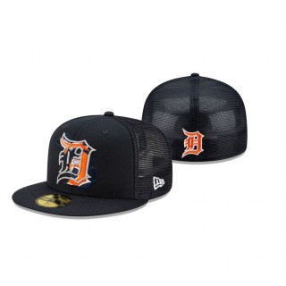 Tigers Navy State Fill Meshback Hat
