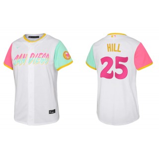 Youth San Diego Padres Tim Hill White 2022 City Connect Replica Jersey