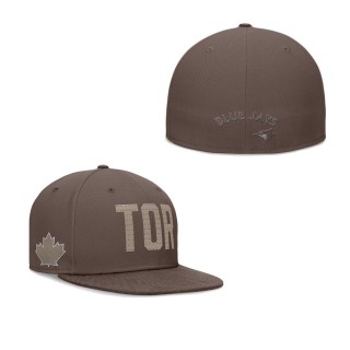 Toronto Blue Jays Brown Statement Ironstone Performance True Fitted Hat