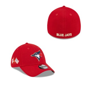 Toronto Blue Jays Canada Day 39THIRTY Stretch Fit Hat
