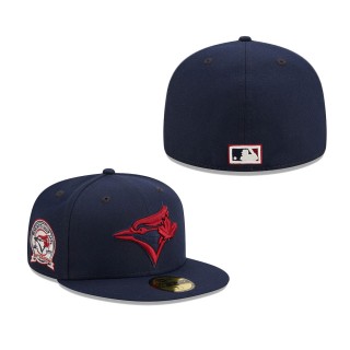 Toronto Blue Jays Cooperstown Collection 40th Anniversary Patch 59FIFTY Fitted Hat Navy